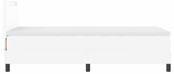 Krevet s opruga kutije Bijelo 100 x 200 cm Umjetna koža - Bijela / 100 x 200 cm