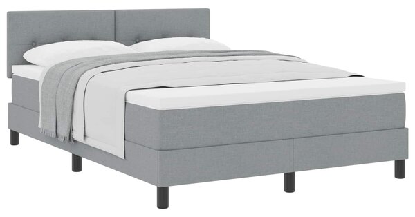 Krevet s opruga kutije Svijetlo siva 160 x 200 cm tkanina - Siva / 160 x 200 cm