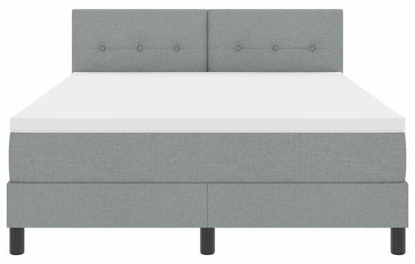 Krevet s opruga kutije Svijetlo siva 160 x 200 cm tkanina - Siva / 160 x 200 cm
