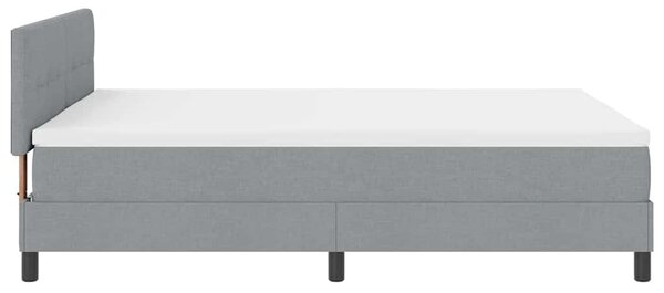 Krevet s opruga kutije Svijetlo siva 160 x 200 cm tkanina - Siva / 160 x 200 cm