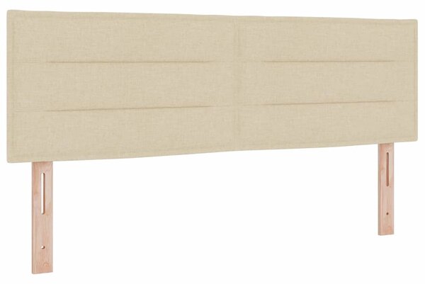 Krevet s opruga kutije s jastukom Krema 140 x 190 cm tkanina - Krem / 140 x 190 cm