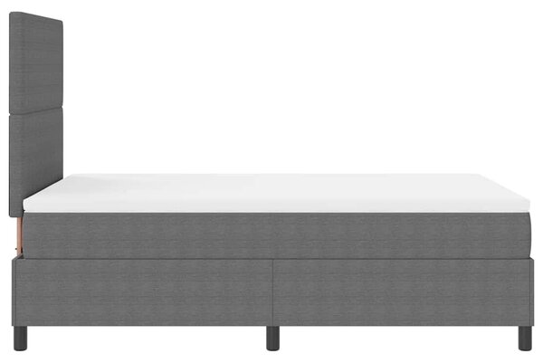 Krevet s opruga kutije Svijetlo siva i bijela. 120 x 190 cm - Svjetlosiva / 120 x 190 cm