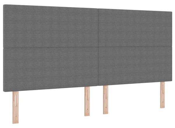 LED Box Spring Krevet Svijetlo siva i bijela. 200 x 200 cm - Siva / 200 x 200 cm