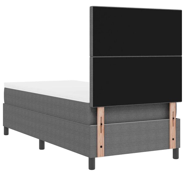 Krevet s opruga kutije Svijetlo siva i bijela. 90 x 200 cm - Svjetlosiva / 90 x 200 cm