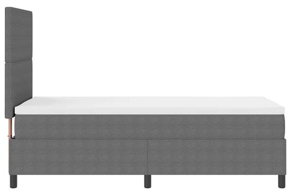 Krevet s opruga kutije Svijetlo siva i bijela. 90 x 200 cm - Svjetlosiva / 90 x 200 cm