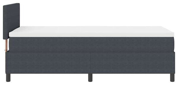 Krevet s opruga kutije Tamno siva i bijela 80 x 200 cm - Siva / 80 x 200 cm