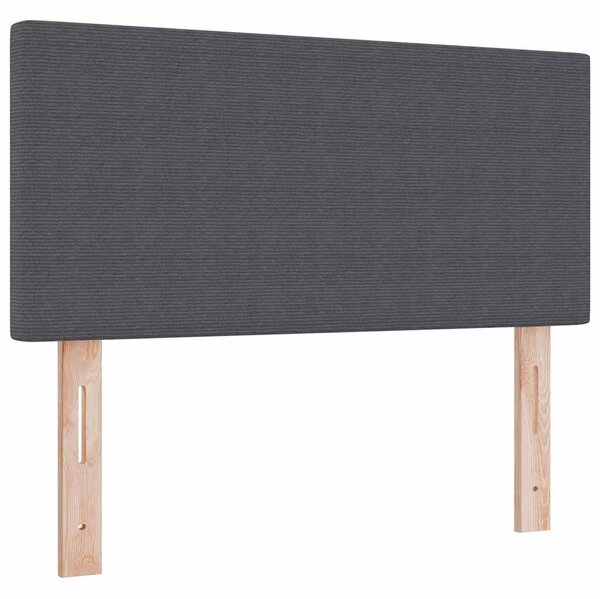 Krevet s opruga kutije Tamno siva i bijela 80 x 200 cm - Siva / 80 x 200 cm