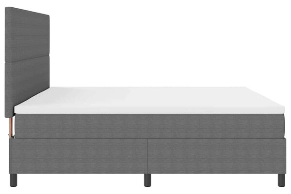 LED Box Spring Krevet Svijetlo siva i bijela. 200 x 200 cm - Siva / 200 x 200 cm