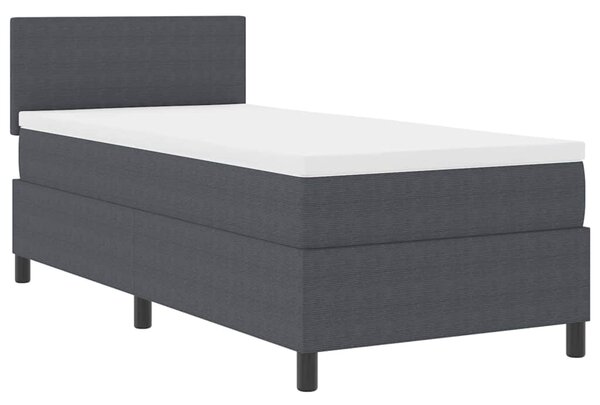 Krevet s opruga kutije Tamno siva i bijela 80 x 200 cm - Siva / 80 x 200 cm