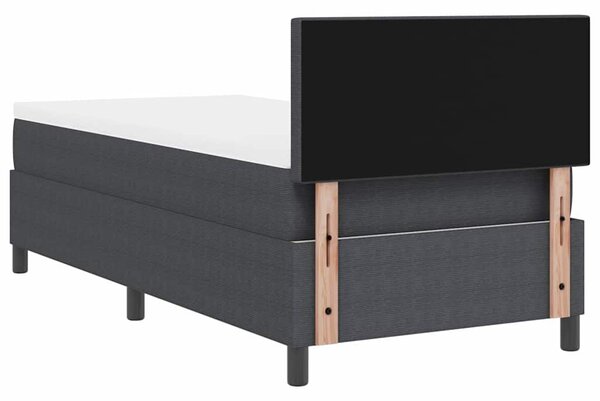 Krevet s opruga kutije Tamno siva i bijela 80 x 200 cm - Siva / 80 x 200 cm