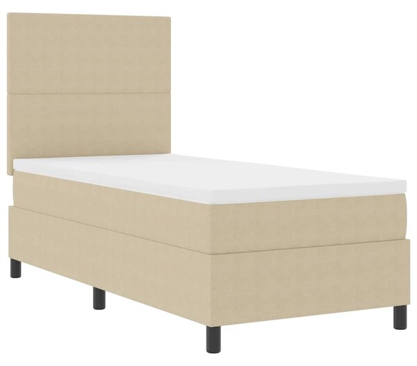 LED Box Spring Krevet Svijetlo siva i bijela. 80 x 200 cm - Siva / 80 x 200 cm
