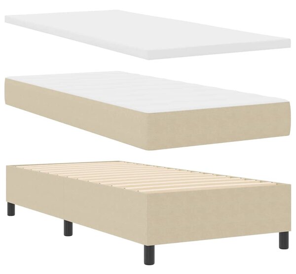 LED Box Spring Krevet Svijetlo siva i bijela. 80 x 200 cm - Siva / 80 x 200 cm