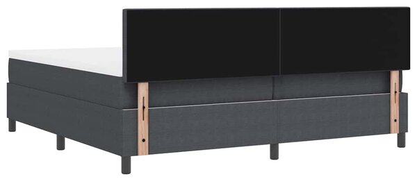Krevet s opruga kutije Tamno siva i bijela 200 x 200 cm - Siva / 200 x 200 cm