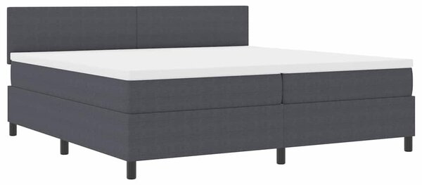 Krevet s opruga kutije Tamno siva i bijela 200 x 200 cm - Siva / 200 x 200 cm