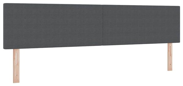 Krevet s opruga kutije Tamno siva i bijela 200 x 200 cm - Siva / 200 x 200 cm
