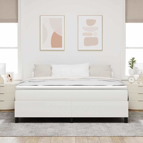 Krevet s opruga kutije Krema i bijela 180 x 200 cm - Krem / 180 x 200 cm