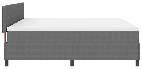 Krevet s opruga kutije Svijetlo siva i bijela. 200 x 200 cm - Siva / 200 x 200 cm