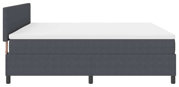 Krevet s opruga kutije Tamno siva i bijela 200 x 200 cm - Siva / 200 x 200 cm