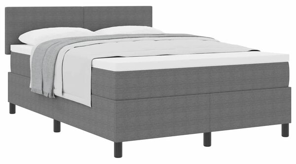Krevet s opruga kutije Svijetlo siva i bijela. 140 x 190 cm - Svjetlosiva / 140 x 190 cm