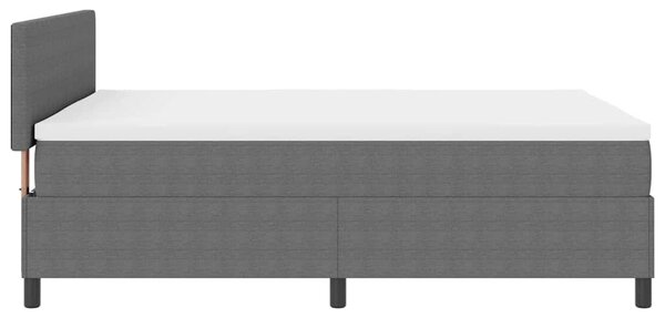 Krevet s opruga kutije Svijetlo siva i bijela. 140 x 190 cm - Svjetlosiva / 140 x 190 cm