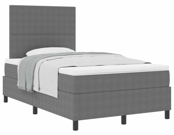Krevet s opruga kutije Svijetlo siva i bijela. 120 x 190 cm - Svjetlosiva / 120 x 190 cm