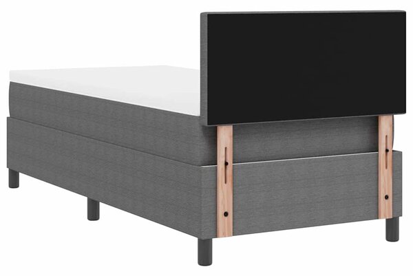 Krevet s opruga kutije Svijetlo siva i bijela. 80 x 200 cm - Siva / 80 x 200 cm