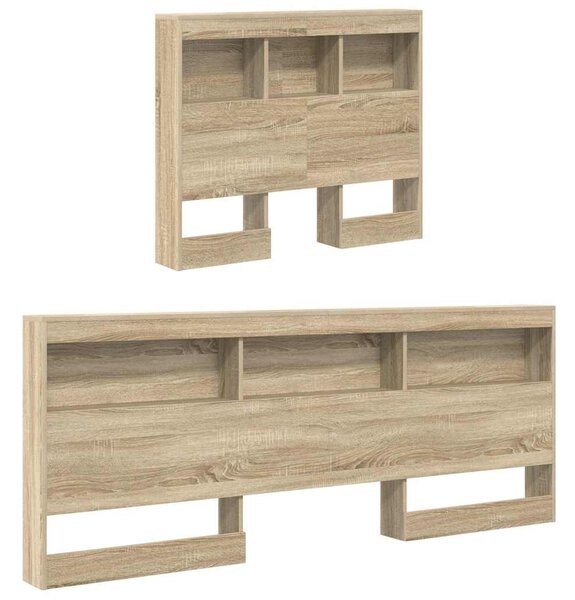 Krevet s policama Sonoma hrast 75 x 190 cm Konstruirano drvo - Smeđa / 75 x 190 cm