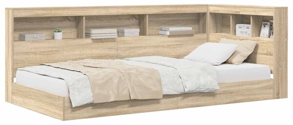Krevet s policama Sonoma hrast 75 x 190 cm Konstruirano drvo - Smeđa / 75 x 190 cm