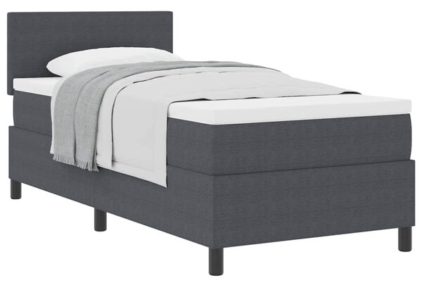Krevet s opruga kutije Tamno siva i bijela 80 x 200 cm - Siva / 80 x 200 cm