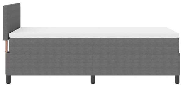 Krevet s opruga kutije Svijetlo siva i bijela. 80 x 200 cm - Siva / 80 x 200 cm