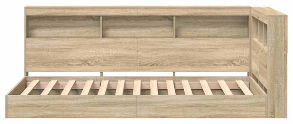 Krevet s policama Sonoma hrast 75 x 190 cm Konstruirano drvo - Smeđa / 75 x 190 cm