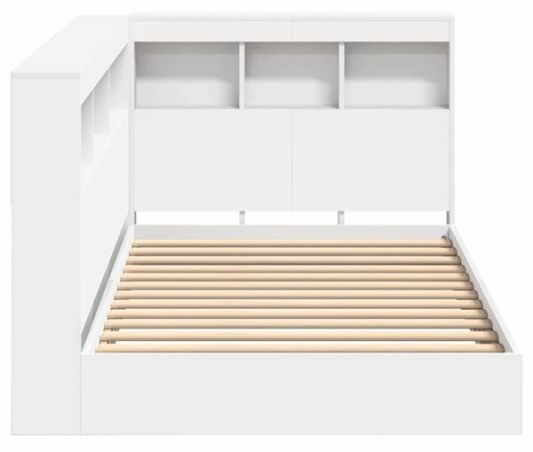 Krevet s policama Bijelo 90 x 190 cm Konstruirano drvo - Bijela / 90 x 190 cm