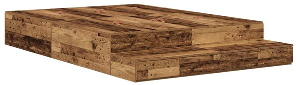 Krevet s ladicama Staro drvo 135 cm Konstruirano drvo - Smeđa / 135 cm