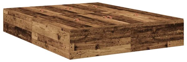 Krevet s ladicama Staro drvo 135 cm Konstruirano drvo - Smeđa / 135 cm