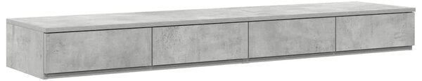 Krevet s ladicama Betonski sivi 140 cm Konstruirano drvo - Siva / 140 cm