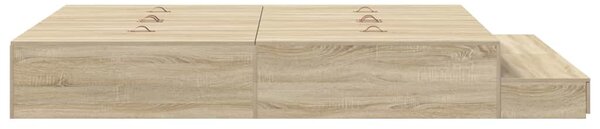 Krevet s ladicama Sonoma hrast 140 cm Konstruirano drvo - Smeđa / 140 cm