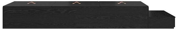Krevet s ladicama s ladicama Crni hrast 80 cm Konstruirano drvo - Crna / 80 cm