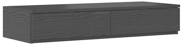 Krevet s ladicama s ladicama Crni hrast 80 cm Konstruirano drvo - Crna / 80 cm