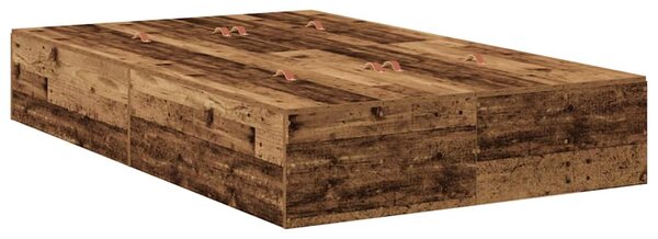 Krevet s ladicama Staro drvo 120 cm Konstruirano drvo - Smeđa / 120 cm