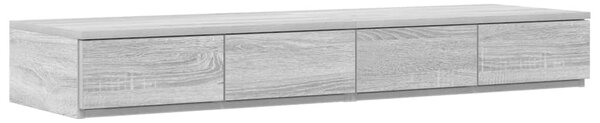 Krevet s ladicama Siva Sonoma 120 cm Konstruirano drvo - Siva / 120 cm