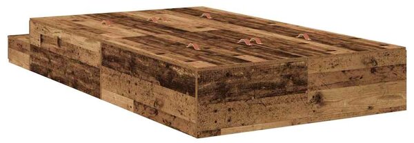 Krevet s ladicama Staro drvo 120 cm Konstruirano drvo - Smeđa / 120 cm