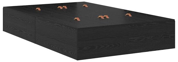 Krevet s ladicama Crni hrast 120 cm Konstruirano drvo - Crna / 120 cm