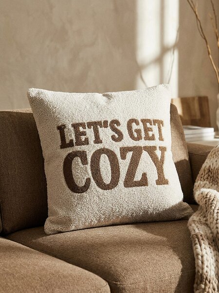 Sinsay - Dekorativna navlaka za jastuk s natpisom „Let's get cozy“