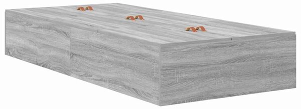 Krevet s ladicama Siva Sonoma 80 cm Konstruirano drvo - Siva / 80 cm