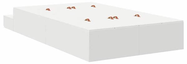 Krevet s ladicama s ladicama Bijelo 120 cm Konstruirano drvo - Bijela / 120 cm
