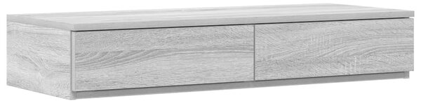 Krevet s ladicama Siva Sonoma 80 cm Konstruirano drvo - Siva / 80 cm