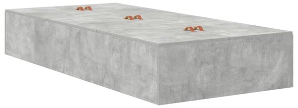 Krevet s ladicama Betonski sivi 80 x 200 cm Konstruirano drvo - Siva / 80 x 200 cm