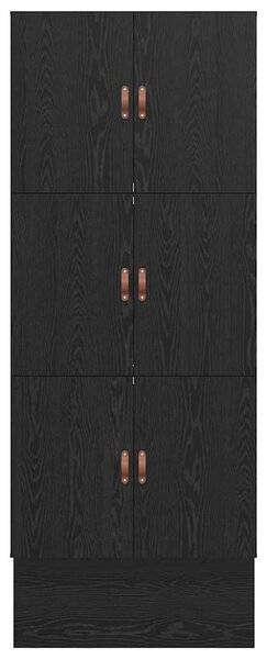 Krevet s ladicama s ladicama Crni hrast 80 cm Konstruirano drvo - Crna / 80 cm