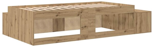 Krevet s ladicama Umjetnički hrast 75 cm Konstruirano drvo - Smeđa / 75 cm