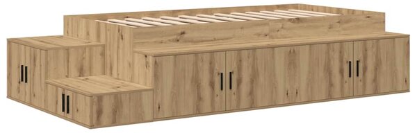 Krevet s ladicama Umjetnički hrast 75 cm Konstruirano drvo - Smeđa / 75 cm